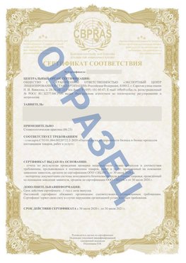 Образец Сертификат СТО 01.064.00220722.2-2020 Электрогорск Сертификат СТО 01.064.00220722.2-2020 